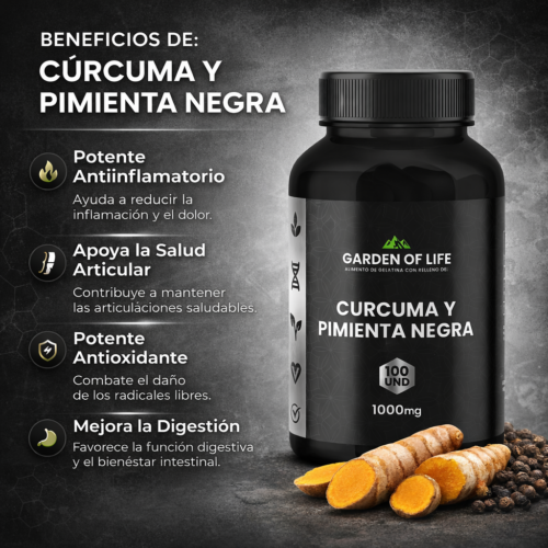 curcuma y pimienta negra garden of life 100 tab