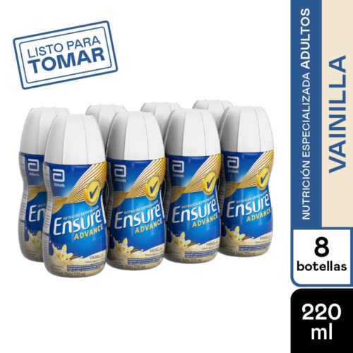 ENSURE ADVANCE BOTELLA 220 ML X 8 UND VAINILLA