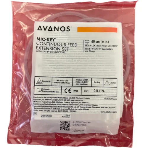 Avanos Mic-Key Continuous Feed Extension Set With Enfit Connectors Secur-lok 24" 60cm
